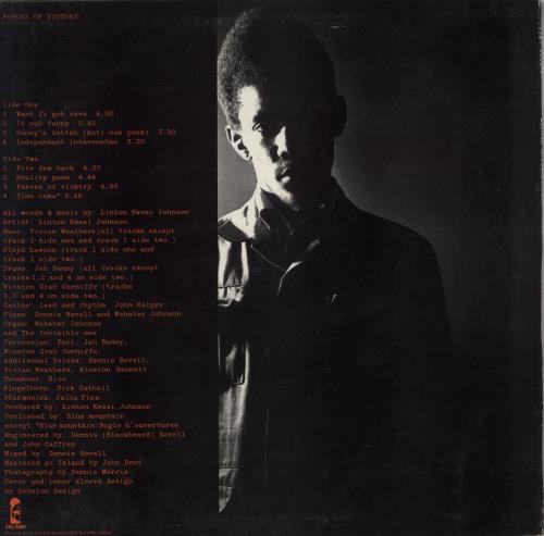 Linton Kwesi Johnson Forces Of Victory vinyl LP album (LP record) UK LKJLPFO830412