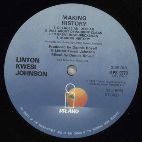 Linton Kwesi Johnson Making History vinyl LP album (LP record) UK LKJLPMA590677