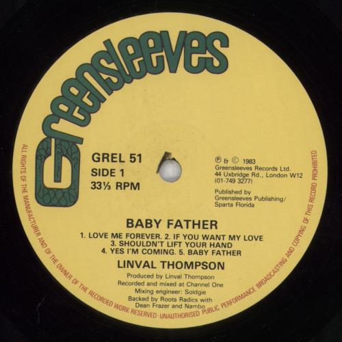 Linval Thompson Baby Father vinyl LP album (LP record) UK LP2LPBA824587