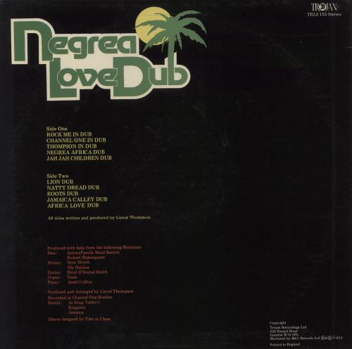 Linval Thompson Negrea Love Dub - Import Sticker vinyl LP album (LP record) UK LP2LPNE885713