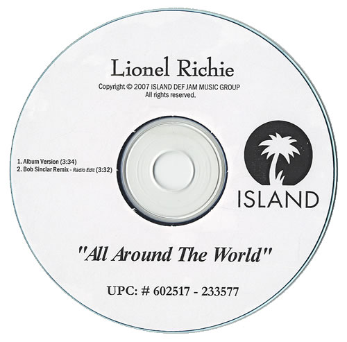 Lionel Richie All Around The World CD-R acetate US LNRCRAL435294