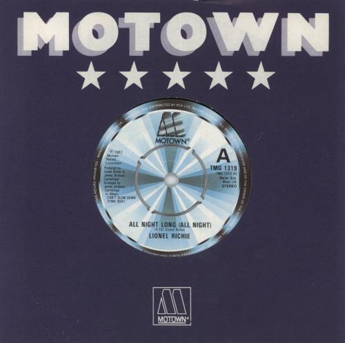 Lionel Richie All Night Long (All Night) - 4pr 7" vinyl single (7 inch record / 45) UK LNR07AL812700