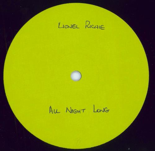 Lionel Richie All Night Long - Test Pressing 12" vinyl single (12 inch record / Maxi-single) UK LNR12AL792341
