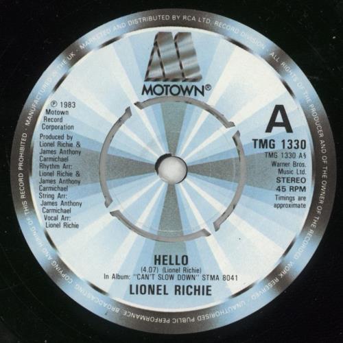 Lionel Richie Hello - P/S - 4pr 7" vinyl single (7 inch record / 45) UK LNR07HE409174