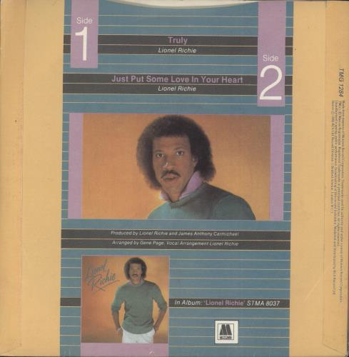 Lionel Richie Truly 7" vinyl single (7 inch record / 45) UK LNR07TR414209