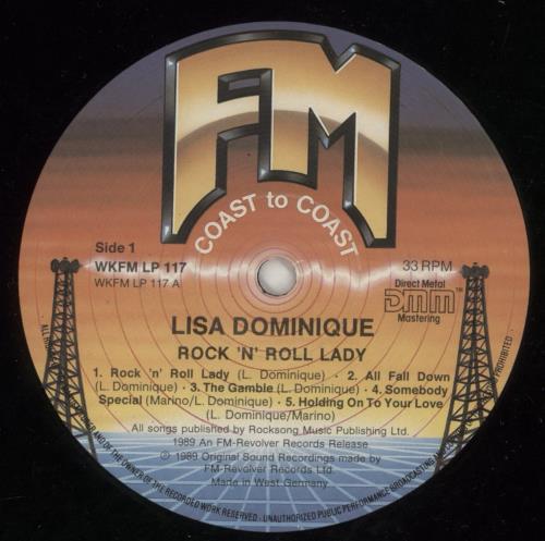 Lisa Dominique Rock & Roll Lady vinyl LP album (LP record) German O1VLPRO757572