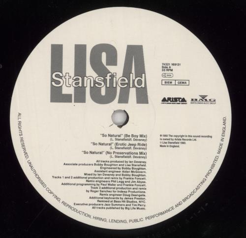 Lisa Stansfield So Natural 12" vinyl single (12 inch record / Maxi-single) UK STA12SO666733