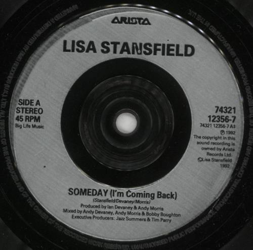 Lisa Stansfield Someday (i'm Coming Back) 7" vinyl single (7 inch record / 45) UK STA07SO102828