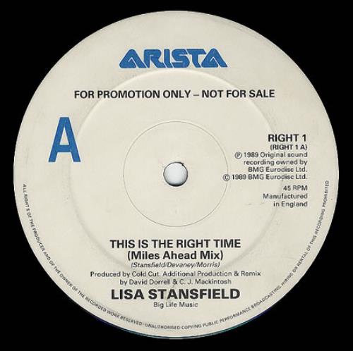 Lisa Stansfield This Is The Right Time 12" vinyl single (12 inch record / Maxi-single) UK STA12TH252080