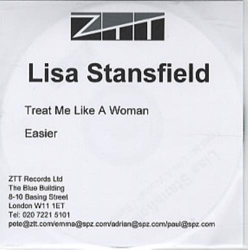 Lisa Stansfield Treat Me Like A Woman CD-R acetate UK STACRTR304815