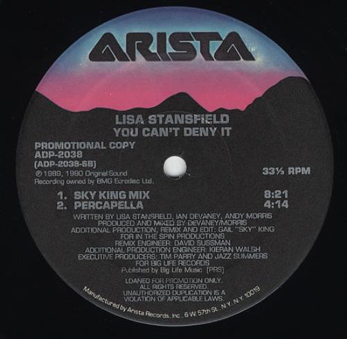 Lisa Stansfield You Can't Deny It 12" vinyl single (12 inch record / Maxi-single) US STA12YO244624