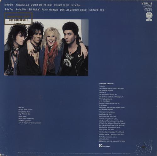 Lita Ford Dancin' On The Edge vinyl LP album (LP record) UK LTFLPDA580109