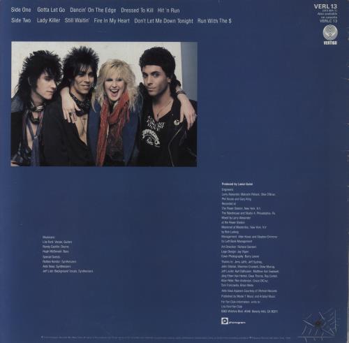 Lita Ford Dancin' On The Edge vinyl LP album (LP record) UK LTFLPDA850285