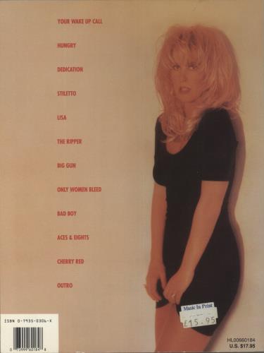 Lita Ford Stiletto Songbook book UK LTFBKST877356