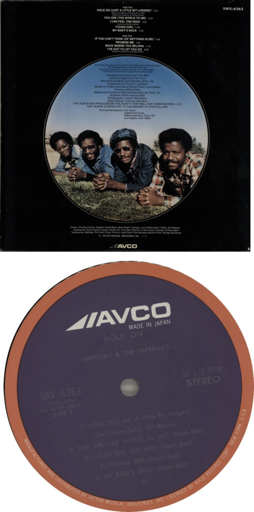 Little Anthony And The Imperials Hold On! vinyl LP album (LP record) Japanese A&ILPHO590787