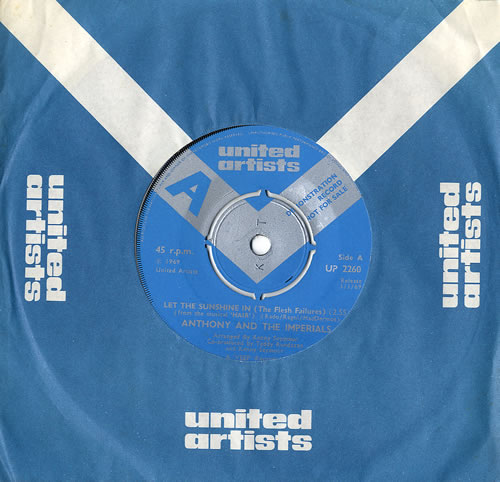 Little Anthony And The Imperials Let The Sunshine In 7" vinyl single (7 inch record / 45) UK A&I07LE484310