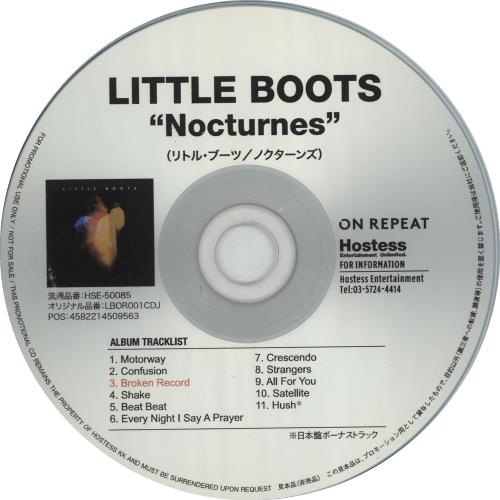 Little Boots Nocturnes + Press Release CD-R acetate Japanese LT4CRNO647425