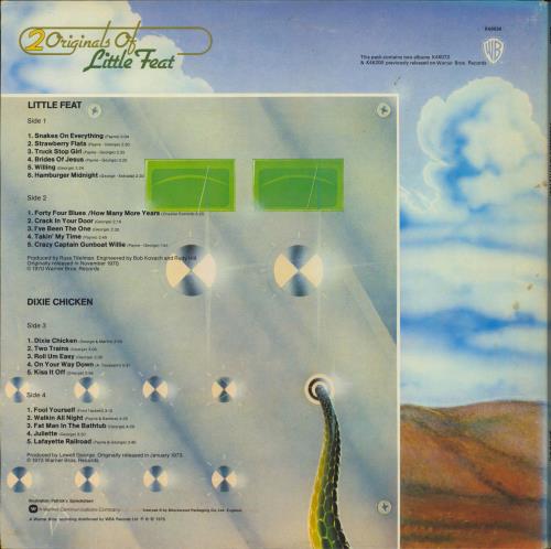 Little Feat 2 Originals Of Little Feat + Insert 2-LP vinyl record set (Double LP Album) UK LFE2LOR793073