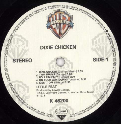Little Feat Dixie Chicken - 3rd vinyl LP album (LP record) German LFELPDI674961