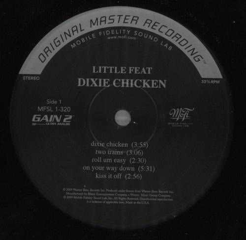 Little Feat Dixie Chicken - MFSL 180 Gram vinyl LP album (LP record) US LFELPDI881582