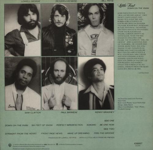 Little Feat Down On The Farm - EX vinyl LP album (LP record) UK LFELPDO61630