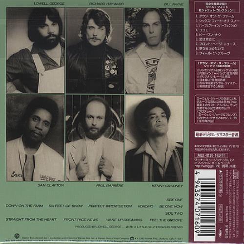 Little Feat Down On The Farm CD album (CDLP) Japanese LFECDDO396174