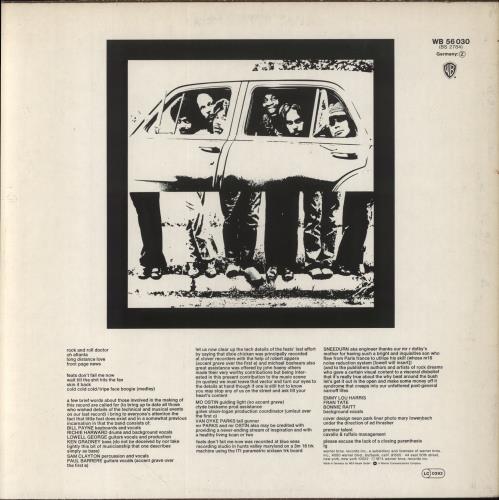 Little Feat Feats Don't Fail Me Now vinyl LP album (LP record) German LFELPFE861237