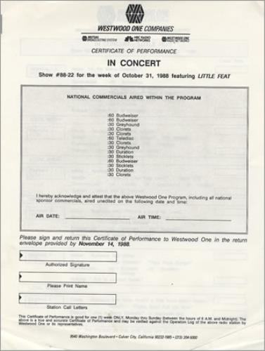 Little Feat In Concert 2-LP vinyl record set (Double LP Album) US LFE2LIN367457