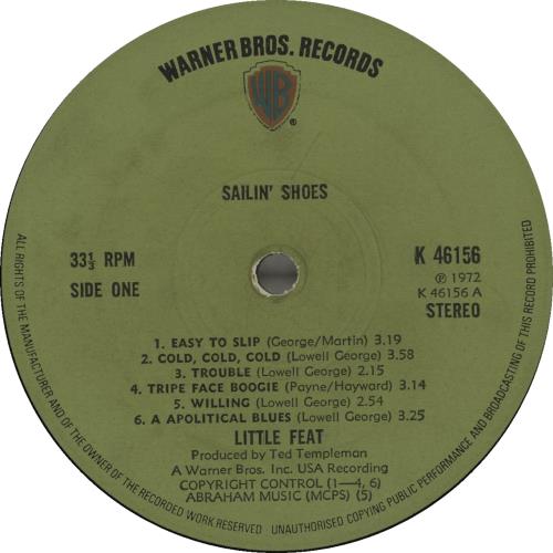 Little Feat Sailin' Shoes - 1st vinyl LP album (LP record) UK LFELPSA659965