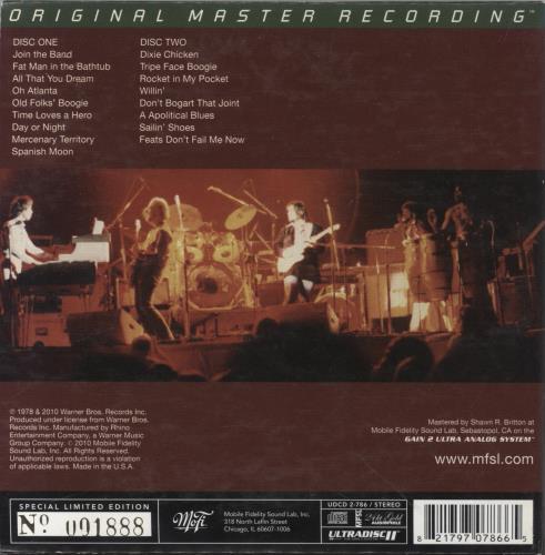 Little Feat Waiting For Columbus 2 CD album set (Double CD) US LFE2CWA541128