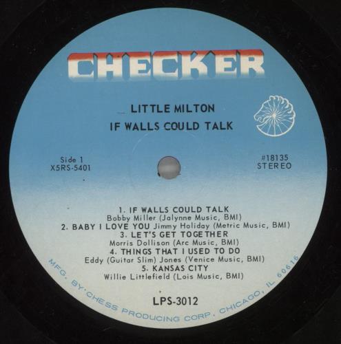 Little Milton If Walls Could Talk vinyl LP album (LP record) US LTLLPIF334353