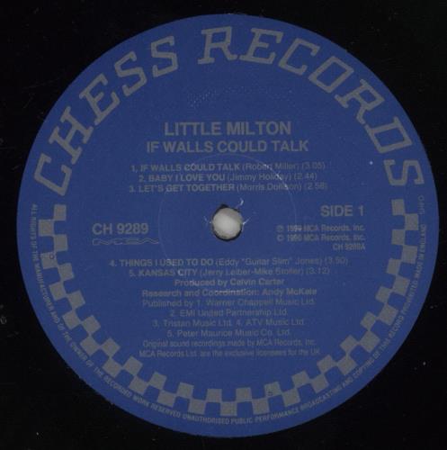 Little Milton If Walls Could Talk vinyl LP album (LP record) UK LTLLPIF523124