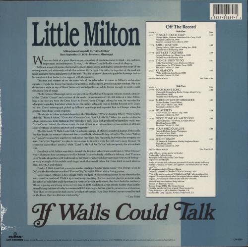 Little Milton If Walls Could Talk vinyl LP album (LP record) UK LTLLPIF523124
