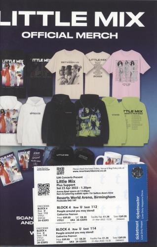 Little Mix Confetti Tour Programme + 2 Ticket Stubs tour programme UK L8WTRCO877153