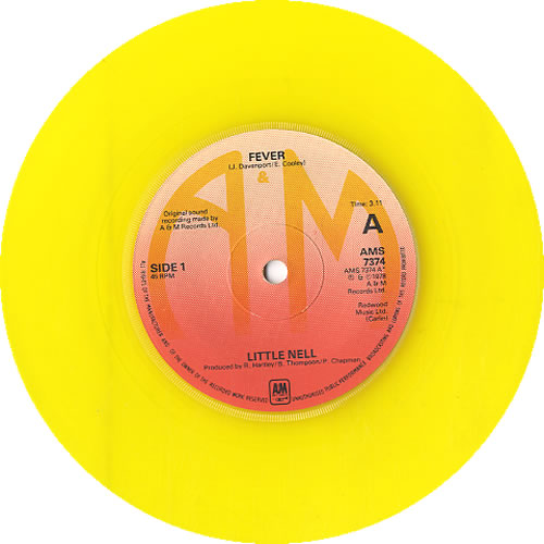 Little Nell Fever - Yellow Vinyl 7" vinyl single (7 inch record / 45) UK L3T07FE609145