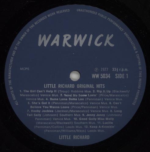 Little Richard 22 Original Hits vinyl LP album (LP record) UK LTRLPOR421206