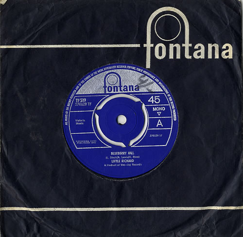 Little Richard Blueberry Hill 7" vinyl single (7 inch record / 45) UK LTR07BL613001