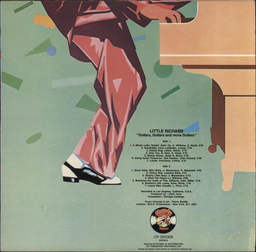 Little Richard Dollars, Dollars And More Dollars vinyl LP album (LP record) French LTRLPDO801181
