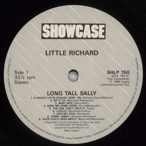 Little Richard Long Tall Sally vinyl LP album (LP record) UK LTRLPLO574120