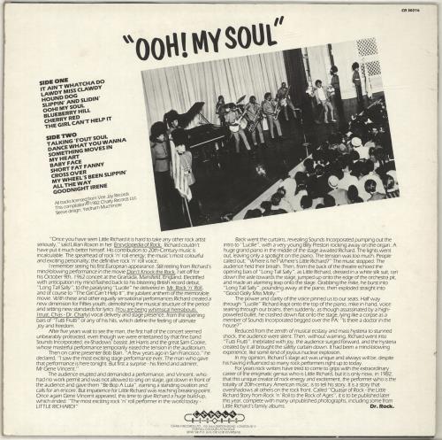 Little Richard Ooh! My Soul vinyl LP album (LP record) UK LTRLPOO701047