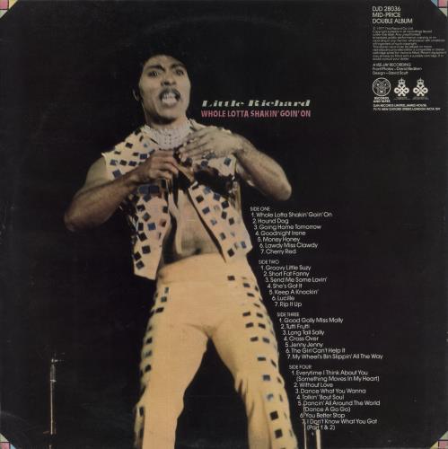 Little Richard Whole Lotta Shakin' Goin' On 2-LP vinyl record set (Double LP Album) UK LTR2LWH496715