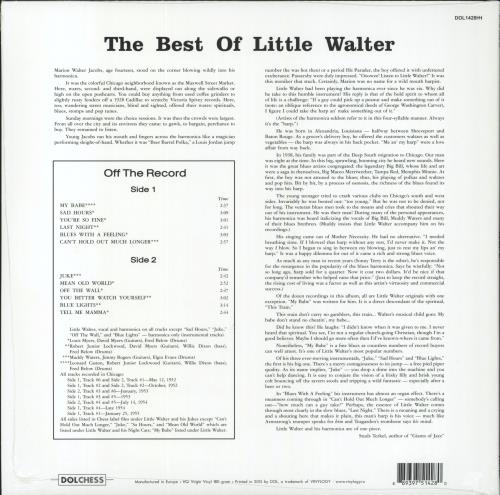 Little Walter The Best of Little Walter - 180gm vinyl LP album (LP record) UK LTWLPTH800549