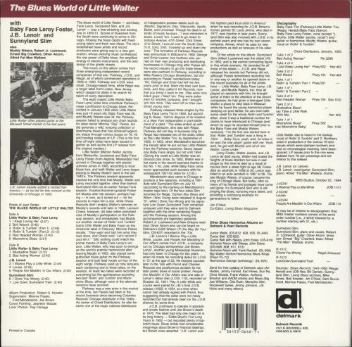 Little Walter The Blues World Of Little Walter vinyl LP album (LP record) US LTWLPTH879897