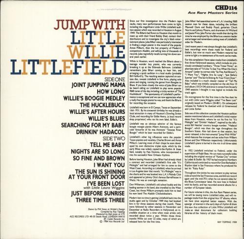 Little Willie Littlefield Jump With vinyl LP album (LP record) UK LW5LPJU719940