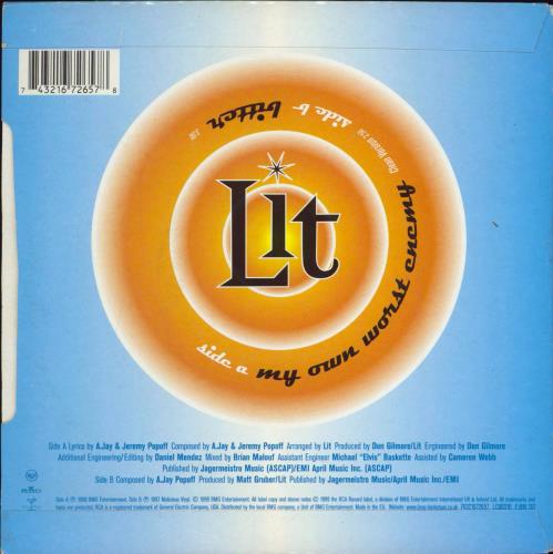 Lit My Own Worst Enemy 7" vinyl single (7 inch record / 45) UK TIL07MY768655