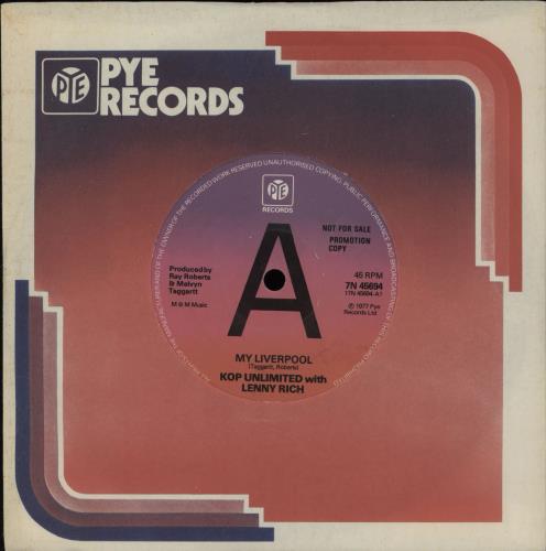 Liverpool FC My Liverpool - 'A'-label 7" vinyl single (7 inch record / 45) UK LFC07MY751650