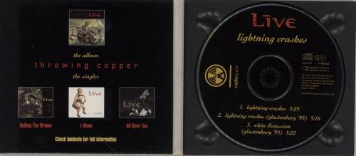 Live Lightning Crashes + Tour Laminate CD single (CD5 / 5") UK LVEC5LI120745
