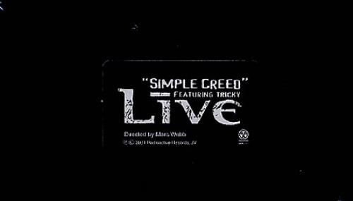 Live Simple Creed video (VHS or PAL or NTSC) US LVEVISI198098