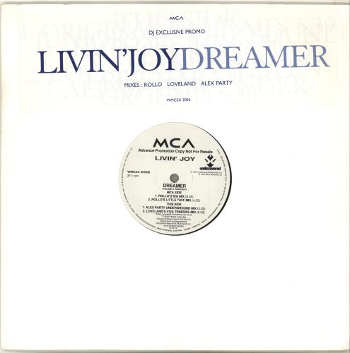 Livin' Joy Dreamer 12" vinyl single (12 inch record / Maxi-single) UK LVJ12DR56772