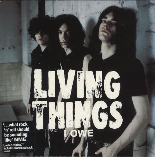 Living Things I Owe 7" vinyl single (7 inch record / 45) UK LIH07IO282226